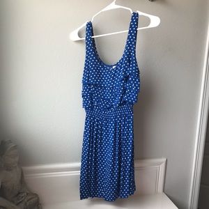 Blue polka dot dress